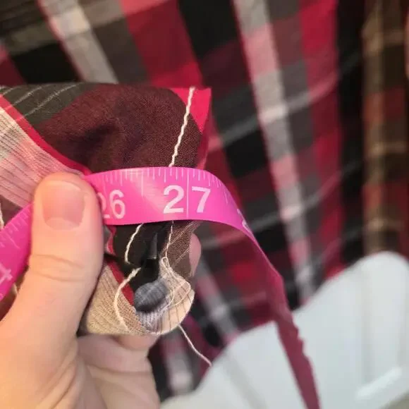 Surplus Men's Red and Black Plaid Button-Up Shirt-XL - Picture 8 of 8